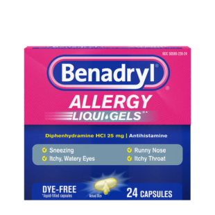 Benadryl Ultratabs Diphenhydramine Allergy Relief, 25 mg